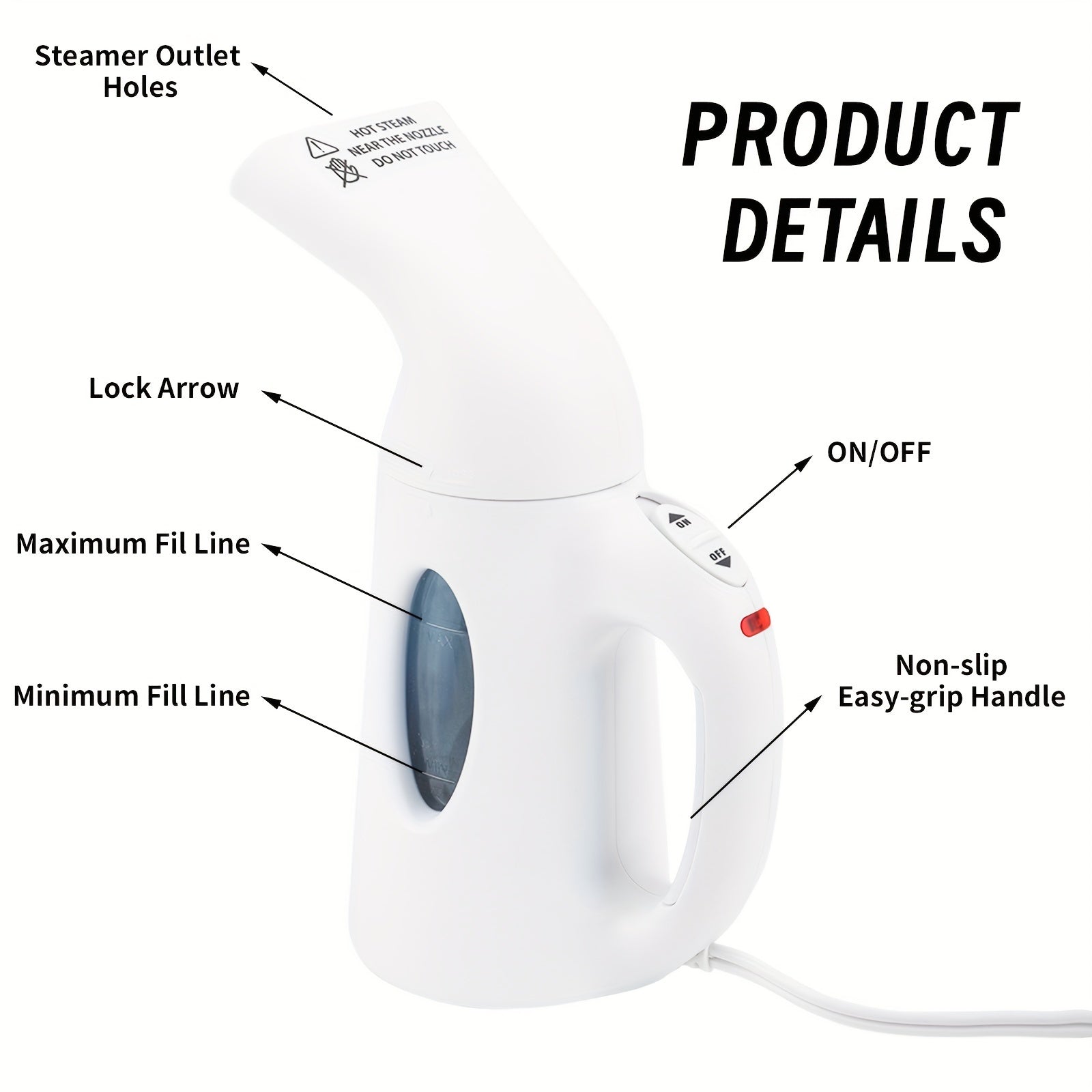 Clothes Steamer Travel-Ready (850W)-3